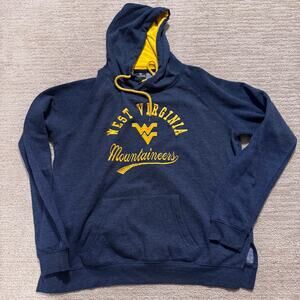 Colosseum West Virginia Mountaineers Blue Embroidered Hoodie Sweatshirt Womens L